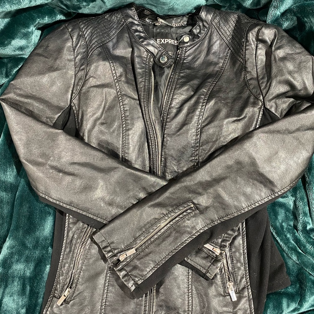 Leather express jacket. Size Large